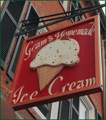 Restored storefront woodwork